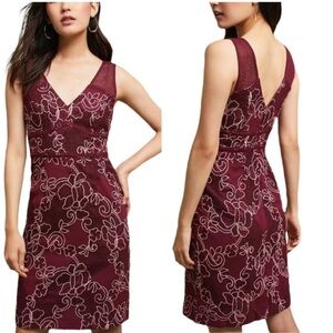 MOULINETTE SOEURS Ariana Lace Dress Sz 8 tank dress with lace overlay V-neck